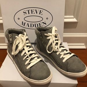 Steve Madden Elyka grey high top sneakers
